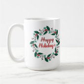 Happy Holiday's Wreath Mug コーヒーマグカップ (左)