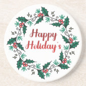 Happy Holiday's Wreath Sandstone Coaster コースター (正面)