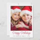 Happy Holidays Year In Review Photo Christmas シーズンカード (正面)