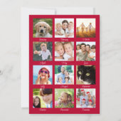 Happy Holidays Year In Review Photo Christmas シーズンカード (裏面)