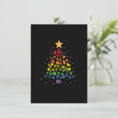 Happy Holigays LGBT Christmas Tree Costume Gay Pri 招待状 (スタンド正面)