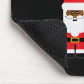 Happy Holla Days Santa And Mrs Claus Black Christm マウスパッド (コーナー)