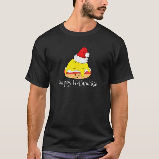 Happy Hollandaise Egg Cute Food Christmas Breakfas Tシャツ (正面)