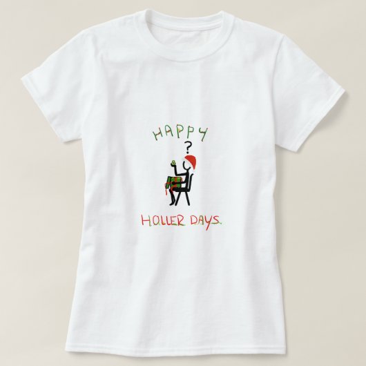 Happy Hollerdays 6 – アボカドのクリスマスプレゼント。 Tシャツ (デザイン正面)