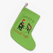 Happy Hollerdays 7 – ズーム会議。 スモールクリスマスストッキング (正面 (吊り時))