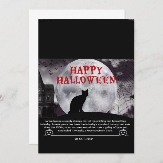 happy holloween  招待状 (正面/裏面)