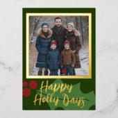 Happy Hollyの日と写真 箔シーズンカード (正面)
