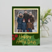 Happy Hollyの日と写真 箔シーズンカード (立ち正面)
