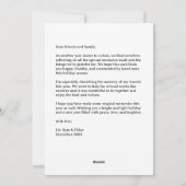 HAPPY HOLLY日ハンドドローカスタムド6枚の写真クリスマス シーズンカード (裏面)