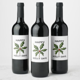 HAPPY HOLLY DAYS ワインラベル
