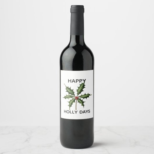 HAPPY HOLLY DAYS ワインラベル (正面)