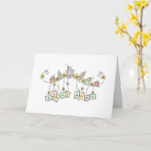 Happy Home新しいアドレスのお知らせ カード (黄色い花)