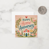 Happy Home Anniversary ノートカード (正面/裏面インサイチュ)