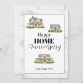 Happy Home Anniversary Card from Realtor - Custom ノートカード (正面)