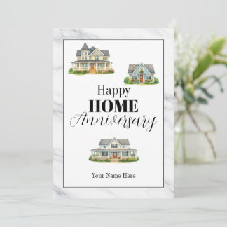 Happy Home Anniversary Card from Realtor - Custom ノートカード