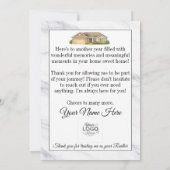 Happy Home Anniversary Card from Realtor - Custom ノートカード (裏面)