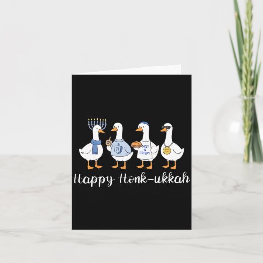 Happy Honk-ukkah Hanukkah Silly Goose Women Men Ki カード (正面)