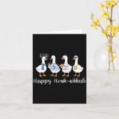 Happy Honk-ukkah Hanukkah Silly Goose Women Men Ki カード (黄色い花)