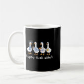 Happy Honk-ukkah Hanukkah Silly Goose Women Men Ki コーヒーマグカップ (左)