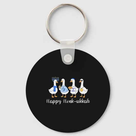 Happy Honkukkah Hanukkah Funny Chanukah Jewish Fes キーホルダー (正面)