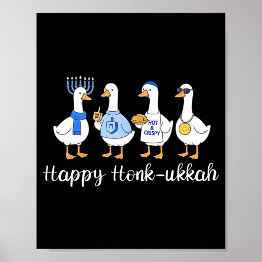 Happy Honkukkah Hanukkah Funny Chanukah Jewish Fes ポスター (正面)