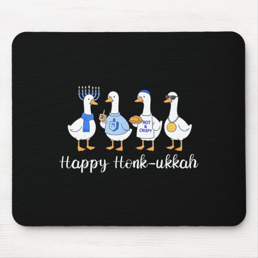 Happy Honkukkah Hanukkah Funny Chanukah Jewish Fes マウスパッド (正面)