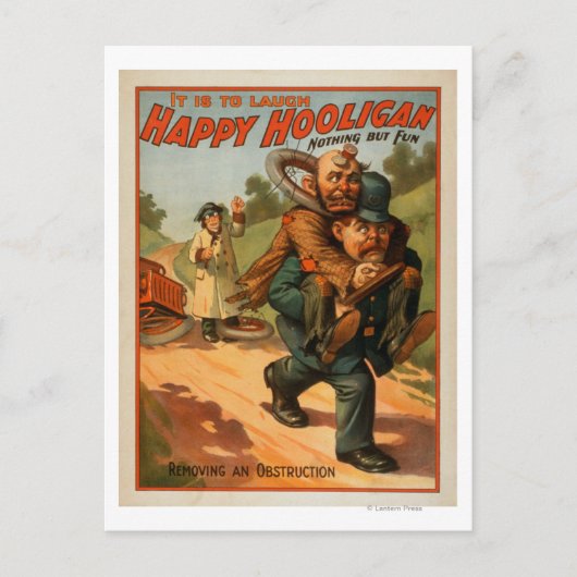 Happy Hooligan 「笑うことだ」劇場ポスター ポストカード (正面)