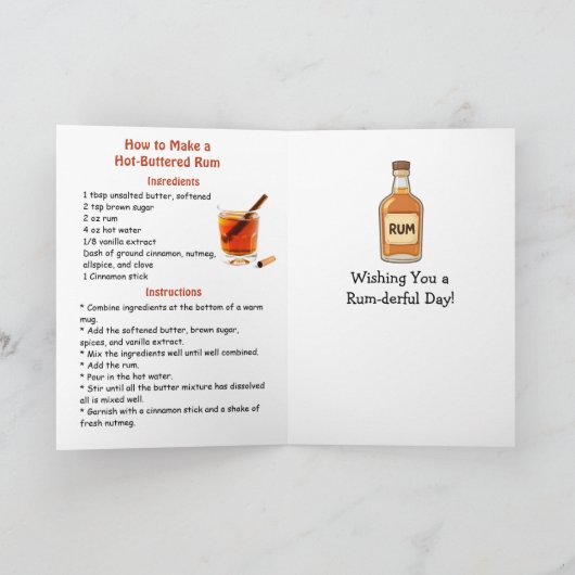 Happy Hot-Buttered Rum Day | January 17th カード (内部)