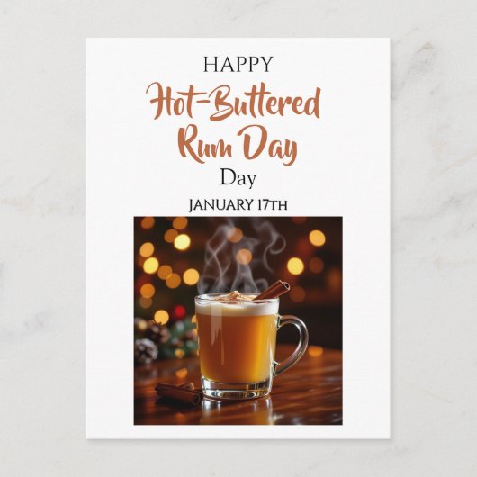 Happy Hot-Buttered Rum Day | January 17th ポストカード (正面)