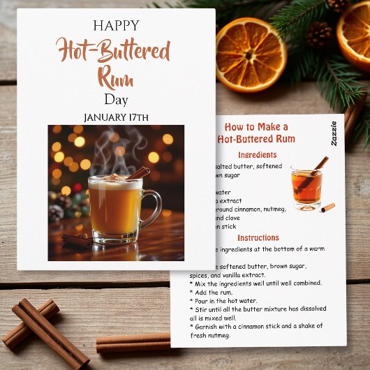 Happy Hot-Buttered Rum Day | January 17th ポストカード