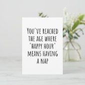 "Happy Hour"は昼寝時間を意味おもしろい- Retirement サンキューカード (スタンド正面)