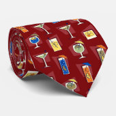 Happy Hour Fifties Cocktail Burgundy Tie ネクタイ (ロール)