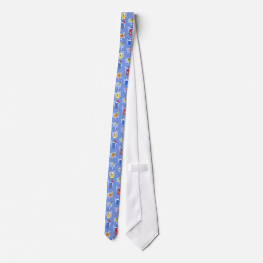 Happy Hour Fifties Cocktail Sky Blue Tie ネクタイ (裏面)