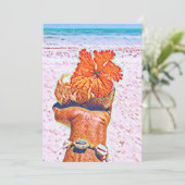 Happy Hour in Paradise Greeting Card 招待状 (スタンド正面)