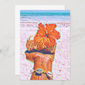 Happy Hour in Paradise Greeting Card 招待状 (正面/裏面)