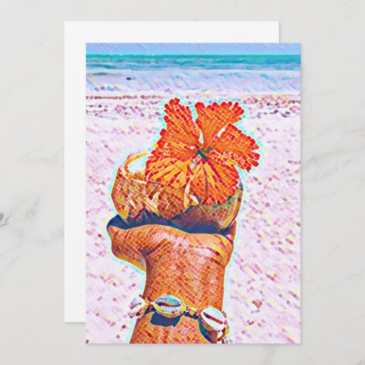 Happy Hour in Paradise Greeting Card 招待状 (正面/裏面)