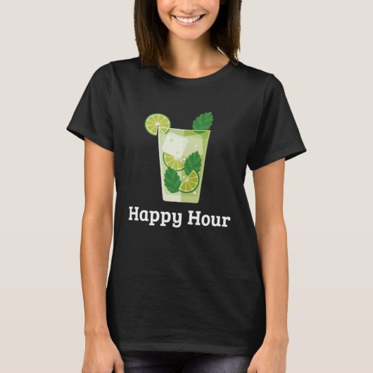 Happy Hour Mojito  Cocktail Drinking Cinco de Mayo Tシャツ (正面)