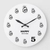 HAPPY Hours Wall Clock ラージ壁時計 (正面)