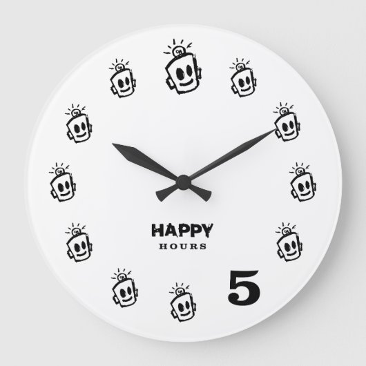HAPPY Hours Wall Clock ラージ壁時計 (正面)