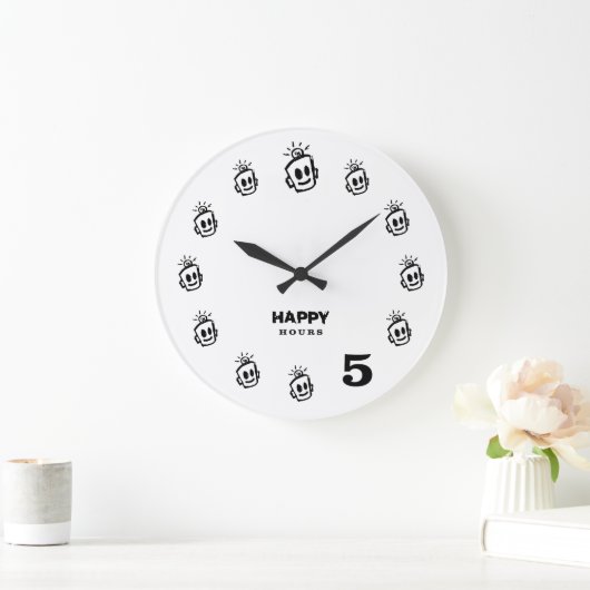 HAPPY Hours Wall Clock ラージ壁時計 (ホーム)