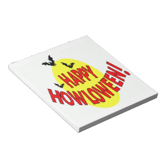 「HAPPY HOURWEEN」こうもり ノートパッド (アングル)