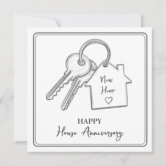 Happy Housiversary | 住宅記念日お祝い カード (正面)
