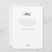 happy howdaysスクリプトモダンクリスマス シーズンカード (裏面)