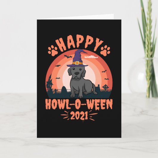 Happy Howl O Ween 2021 Black Lab カード (正面)