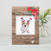Happy Howliday Christmas Petフォトカード (スタンド正面)