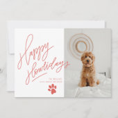 Happy Howlidaysポーペットドッグクリスマスフォト (正面)