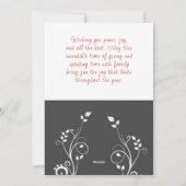 Happy Howlidays灰色の葉の犬の名前の写真 シーズンカード (裏面)