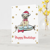 Happy Howlidays カード (黄色い花)