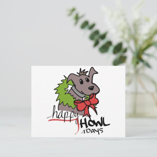 Happy Howlidays – パピー – はがき (スタンド正面)