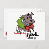 Happy Howlidays – パピー – はがき (正面/裏面)